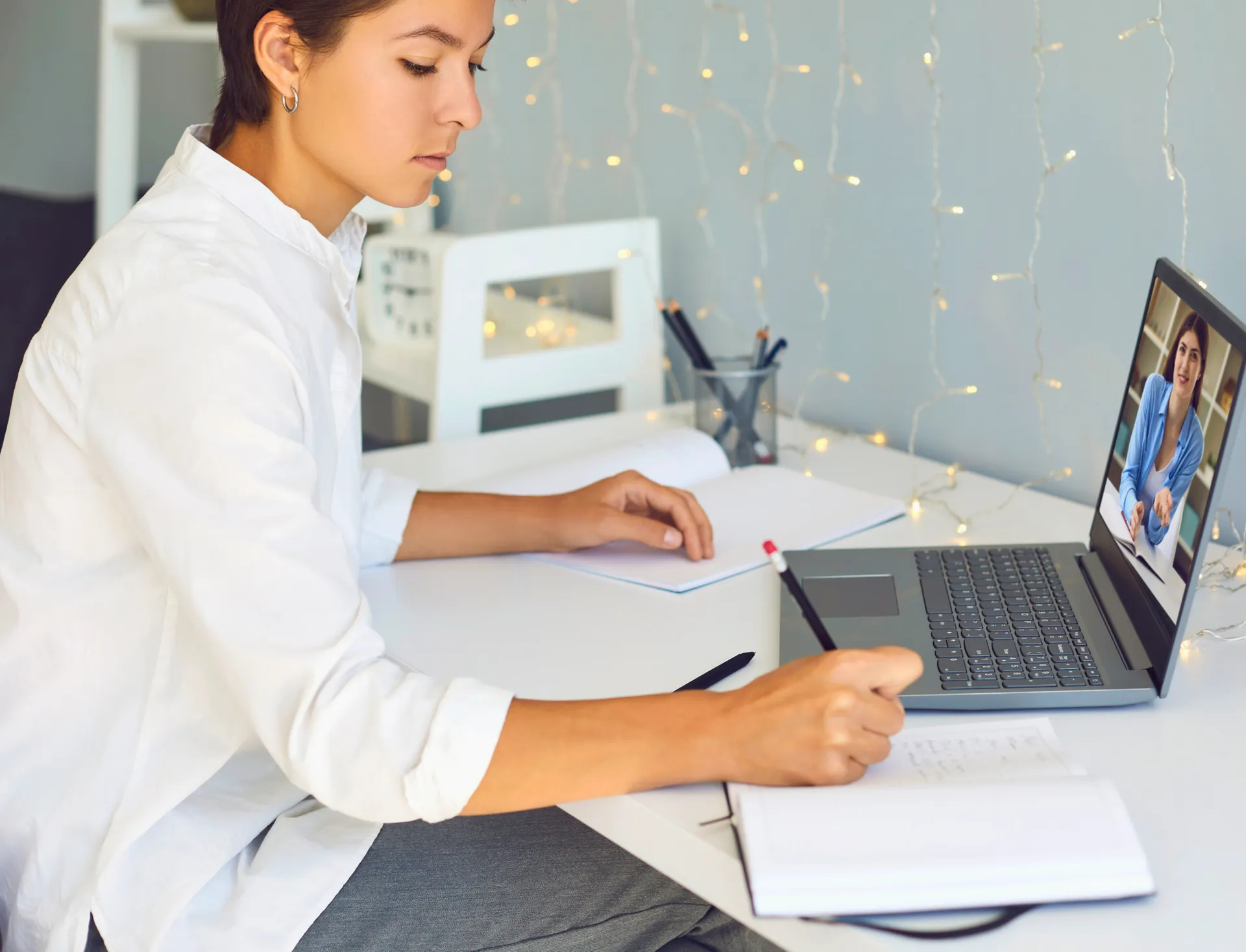 women working on a table